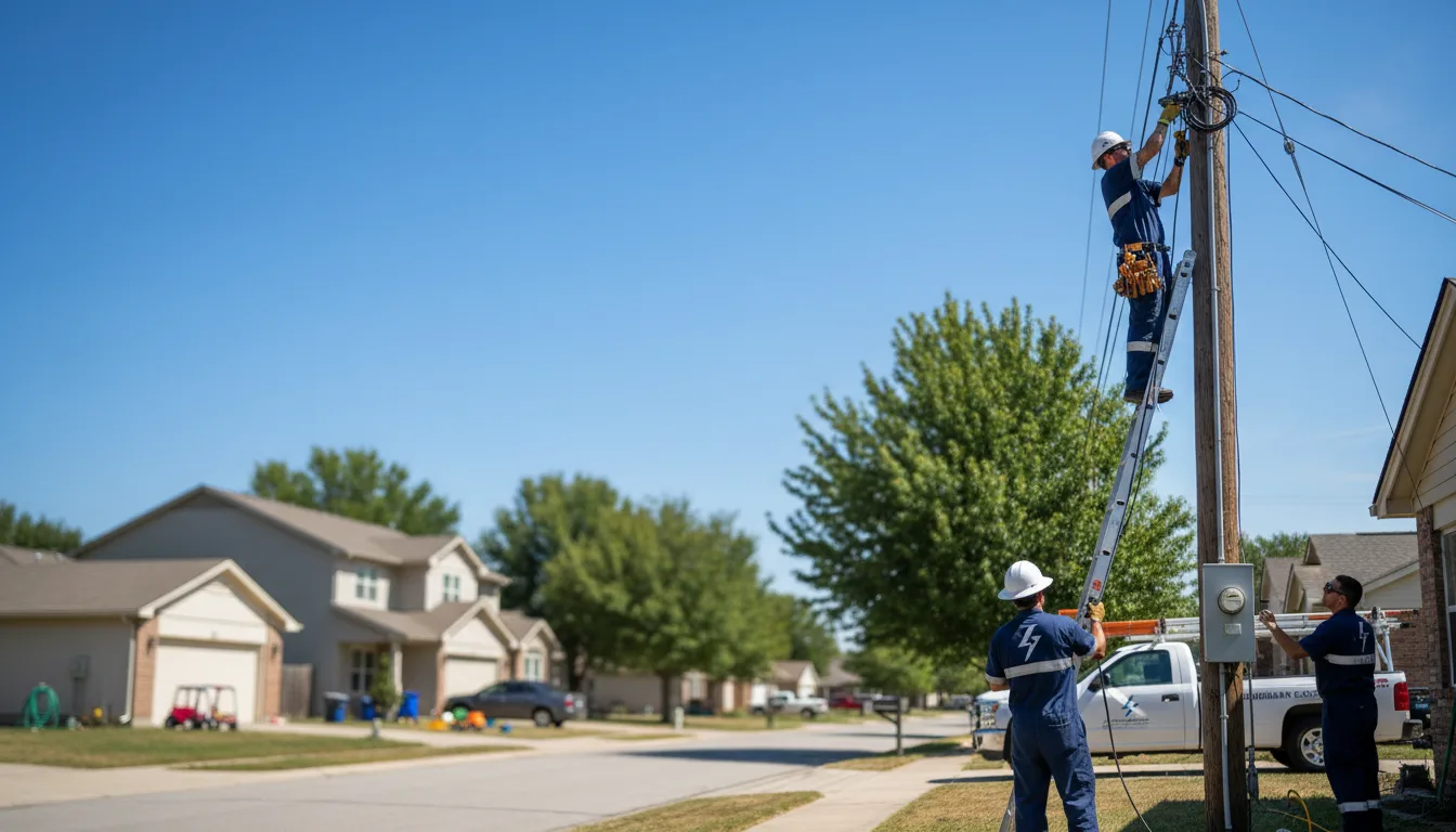 Residential electrician providing installation services in Lewisville, MN
